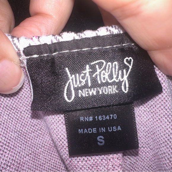 Just Polly Jumper Womens Small Mini BodyCon Gray & Pink Plaid Acadamia - Picture 6 of 7